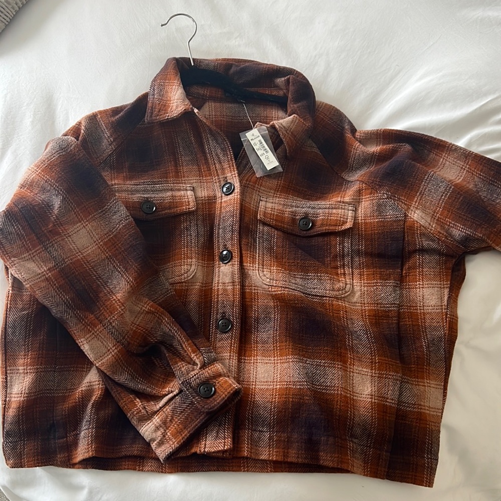 Madewell cropped flannel